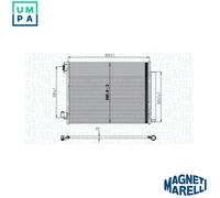 MAGNETI MARELLI 350203823000 Air conditioning condenser