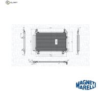 Condenser, air conditioning MAGNETI MARELLI 350203837000 For TOYOTA, DAIHATSU
