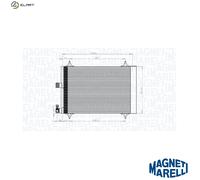 MAGNETI MARELLI 350203839000 Air conditioning condenser