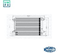 MAGNETI MARELLI 350203845000 Air conditioning condenser