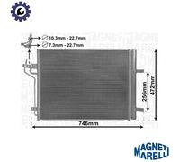 MAGNETI MARELLI 350203880000 Air conditioning condenser