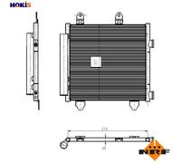 CONDENSER AIR CONDITIONING 350445 FOR TOYOTA 1KR-FE 1.0L 1PP 1.2L 3cyl AYGO