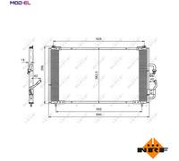 CONDENSER AIR CONDITIONING 35153 FOR PEUGEOT LFY /L6A /LFZ /LFX 1.8L D8B 1.9L