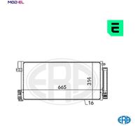 CONDENSER AIR CONDITIONING 667004 FOR ALFA ROMEO FIAT BRAVO/II RITMO/III OPEL