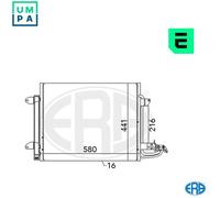CONDENSER AIR CONDITIONING 667054 FOR VW CADDY/III/Box/Body/MPV TOURAN 2.0L 4cyl