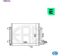 CONDENSER AIR CONDITIONING 667054 FOR VW CADDY/III/Box/Body/MPV TOURAN 2.0L 4cyl