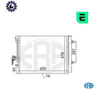 CONDENSER AIR CONDITIONING 667115 FOR VOLVO V60 S80/II XC60/SUV S60 XC70 V70