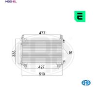 CONDENSER AIR CONDITIONING 667185 FOR TOYOTA 1KR-FE 1.0L 3cyl YARIS 1.3L 4cyl