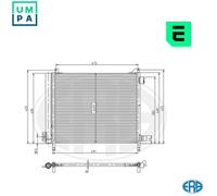 CONDENSER AIR CONDITIONING 667201 FOR NISSAN MARCH/IV/ACTIVE MICRA 1.2L 3cyl