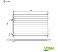 VALEO 812654 Air conditioning condenser