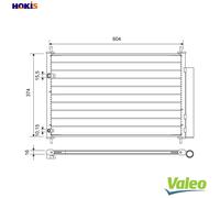 VALEO 812654 Air conditioning condenser