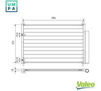 VALEO 812654 Air conditioning condenser