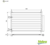 VALEO 812654 Air conditioning condenser