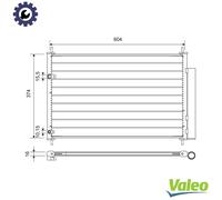 VALEO 812654 Air conditioning condenser