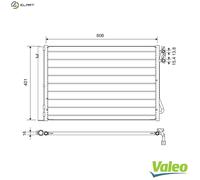 VALEO 812720 Air conditioning condenser