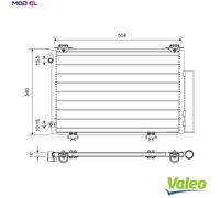 VALEO 812724 Air conditioning condenser