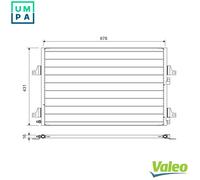 VALEO 814007 Air conditioning condenser