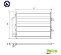 Valeo A/C Condenser 814061 - Fits Renault K9K718/740 1.5L & D7F800 1.1L 4cyl