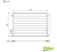 Valeo 814155 Air Con Conditioning AC Condenser Aluminium 510mm 370mm 12mm