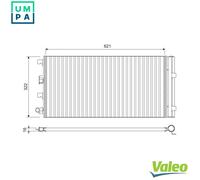 Valeo Air Conditioning Condenser 814178 for Renault/Dacia 1.5L K9K898/858/856/884