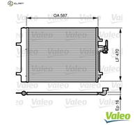 VALEO 814184 Air conditioning condenser