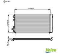 VALEO 814187 Air conditioning condenser