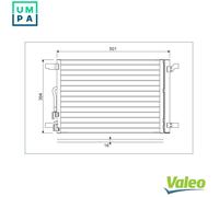 VALEO 814301 Air conditioning condenser