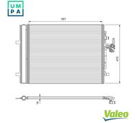 VALEO 814318 Air conditioning condenser