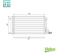 VALEO AIR CONDITIONING CONDENSER 814364 FOR SEAT SKODA VW