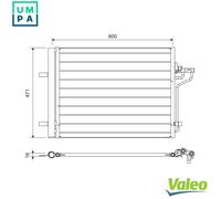 VALEO 814390 Air conditioning condenser