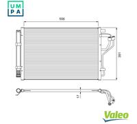 CONDENSER AIR CONDITIONING 814394 FOR HYUNDAI FLUIDIC/ELANTRA AVANTE i30/II 1.4L