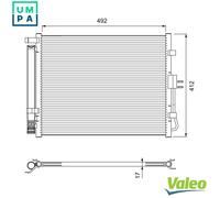 Valeo Air Conditioning Condenser 814402 - Fits Kia Soul 2009-2014