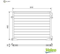 VALEO 817644 Air conditioning condenser