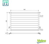 Valeo Air Conditioning Condenser 817648 – For Vauxhall Vectra Mk II / Signum, Opel 4cyl