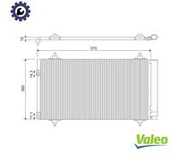 Valeo 818171 Air Con Conditioning AC Condenser Aluminium 358mm 524mm 16mm