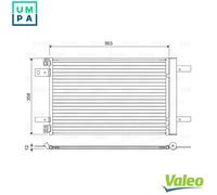 VALEO 822550 Air conditioning condenser