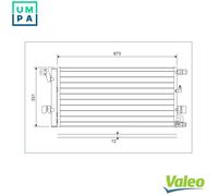 VALEO 822596 Air conditioning condenser