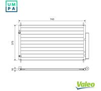 VALEO 822606 Air conditioning condenser
