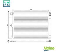 VALEO AIR CONDITIONING CONDENSER 822616