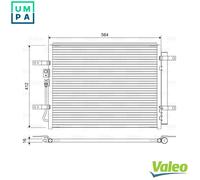VALEO 822628 Air conditioning condenser