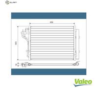 VALEO 822629 Air conditioning condenser