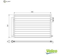 VALEO 822641 Air conditioning condenser