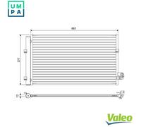 VALEO 822647 Air conditioning condenser