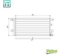 VALEO 822650 Air conditioning condenser