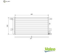VALEO 822650 Air conditioning condenser
