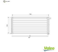 VALEO 822652 Air conditioning condenser