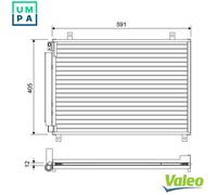 VALEO 822656 Air conditioning condenser