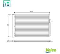 VALEO 822662 Air conditioning condenser