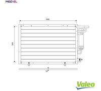 CONDENSER AIR CONDITIONING 822693 FOR FORD FIESTA/VI/Van B-MAX KVJA/F6JD 1.4L