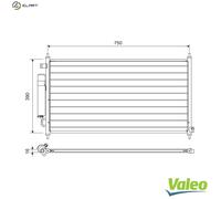 Valeo Air Conditioning Condenser 822704 - for Honda FR-V (R18A1 1.8L, K20A9 2.0L 4cyl)